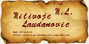 Milivoje Laudanović vizit kartica
